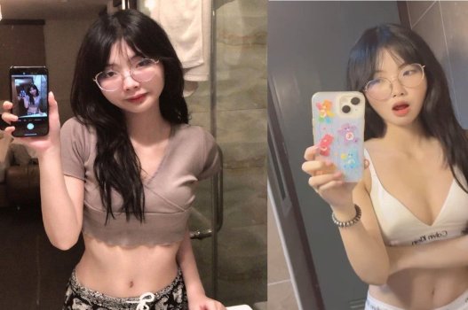 Em gái lố lồng bướm da hơi đen