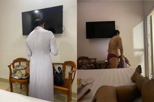 Cô giáo nứng lồn đến khách sạn dạy học