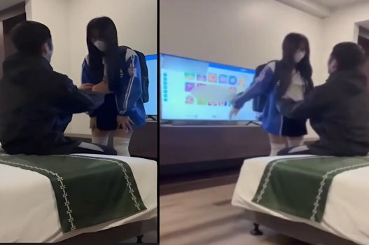 Nữ sinh Việt Nam trốn học đi vào nhà nghỉ 
